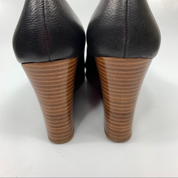 Loft Black Open Toe Wedge Shoes‎ Heels - Picture 5 of 7